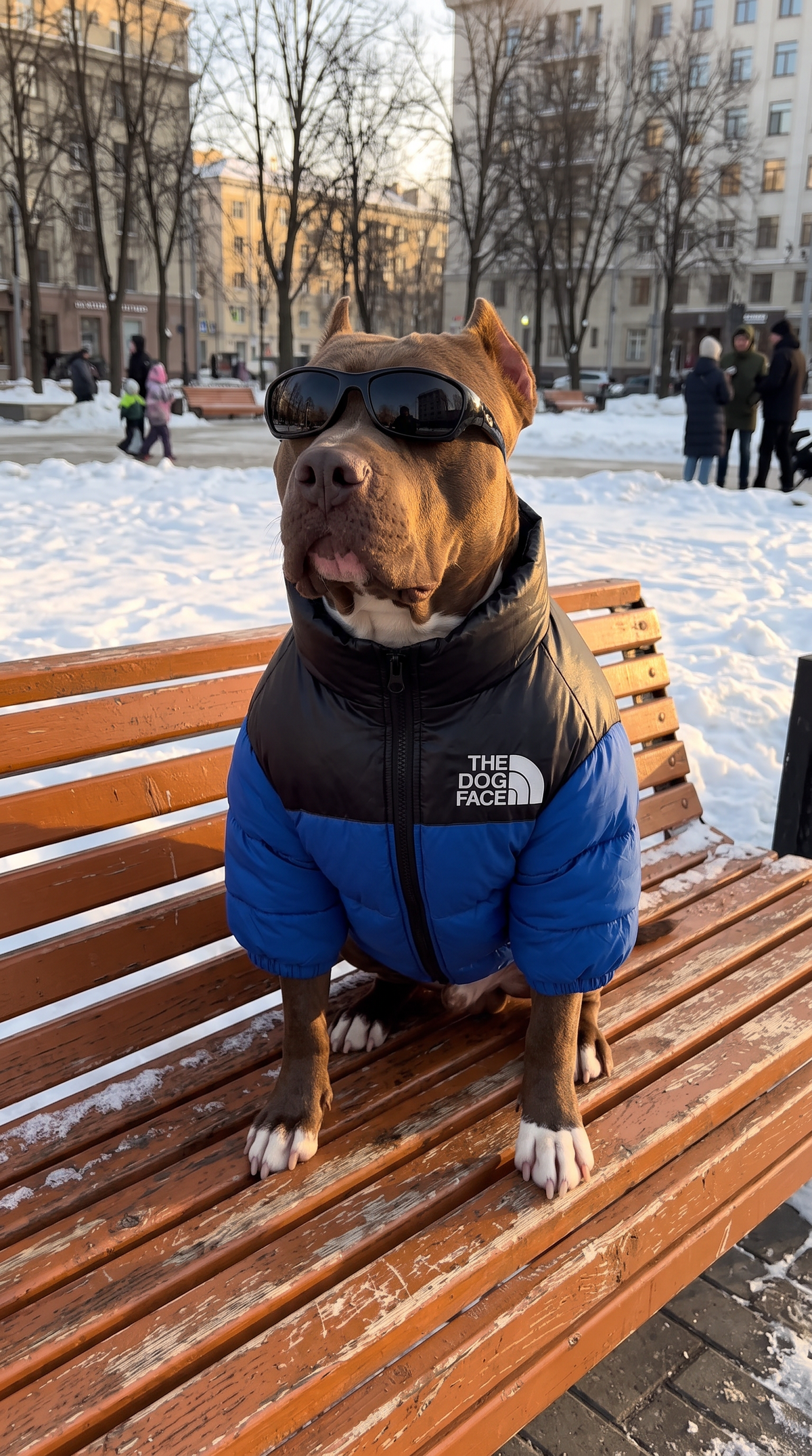 PawPeak Puffer Jacket on a dog