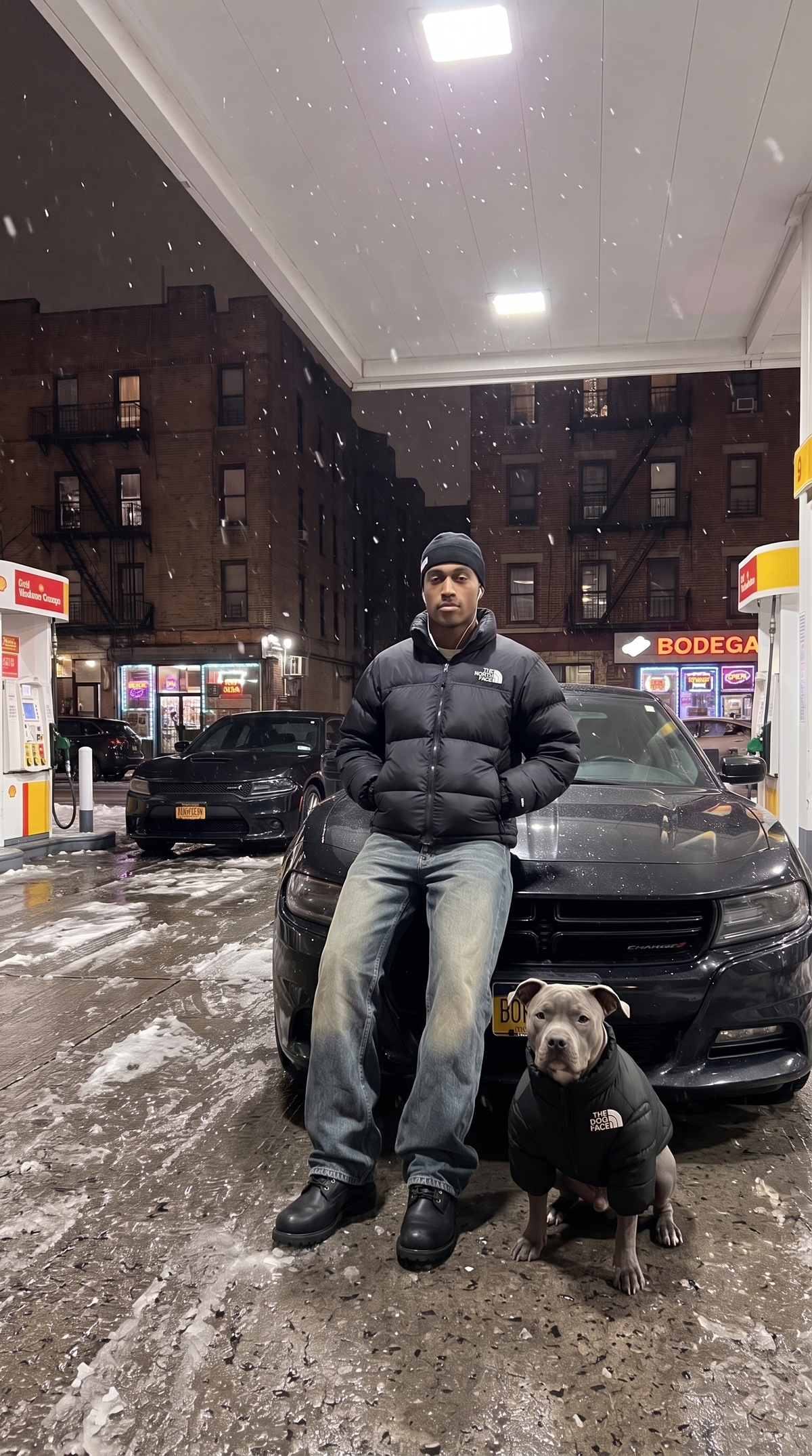 PawPeak Puffer Jacket on a dog